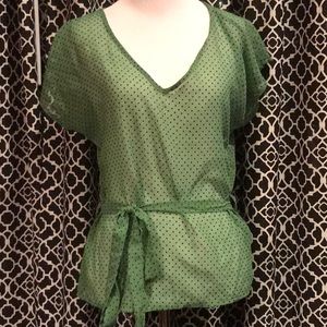 Tulle sheer blouse new medium